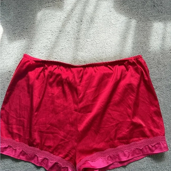 Lulus Two Piece Sleep Set Red Pink Lingerie Two Toned Womens XL Sensual - Picture 7 of 12